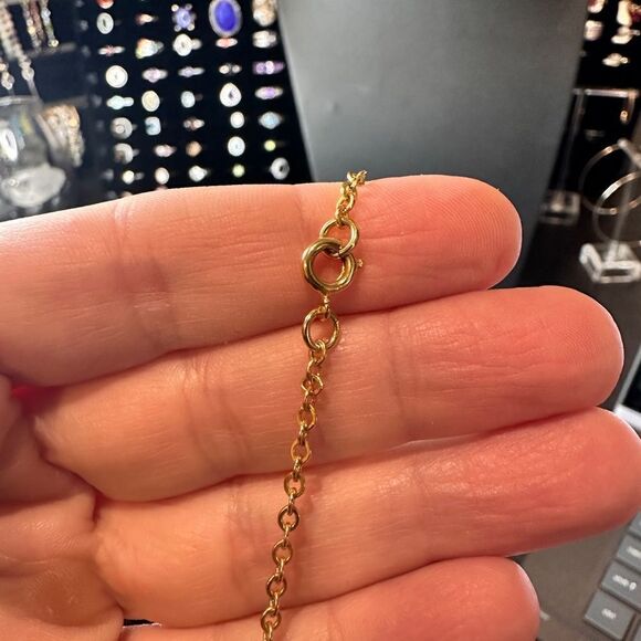 18" Genuine agate slice pendant and gold tone metal necklace!! - Picture 2 of 6